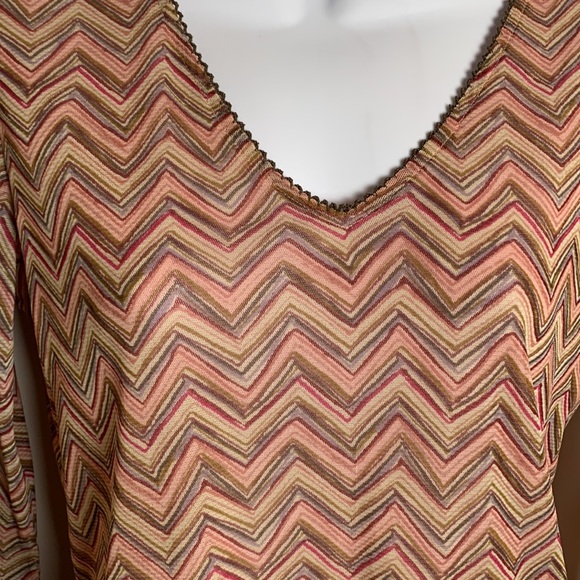 Sigrid Olsen Sport Zigzag Pattern Top Size M - Picture 3 of 11
